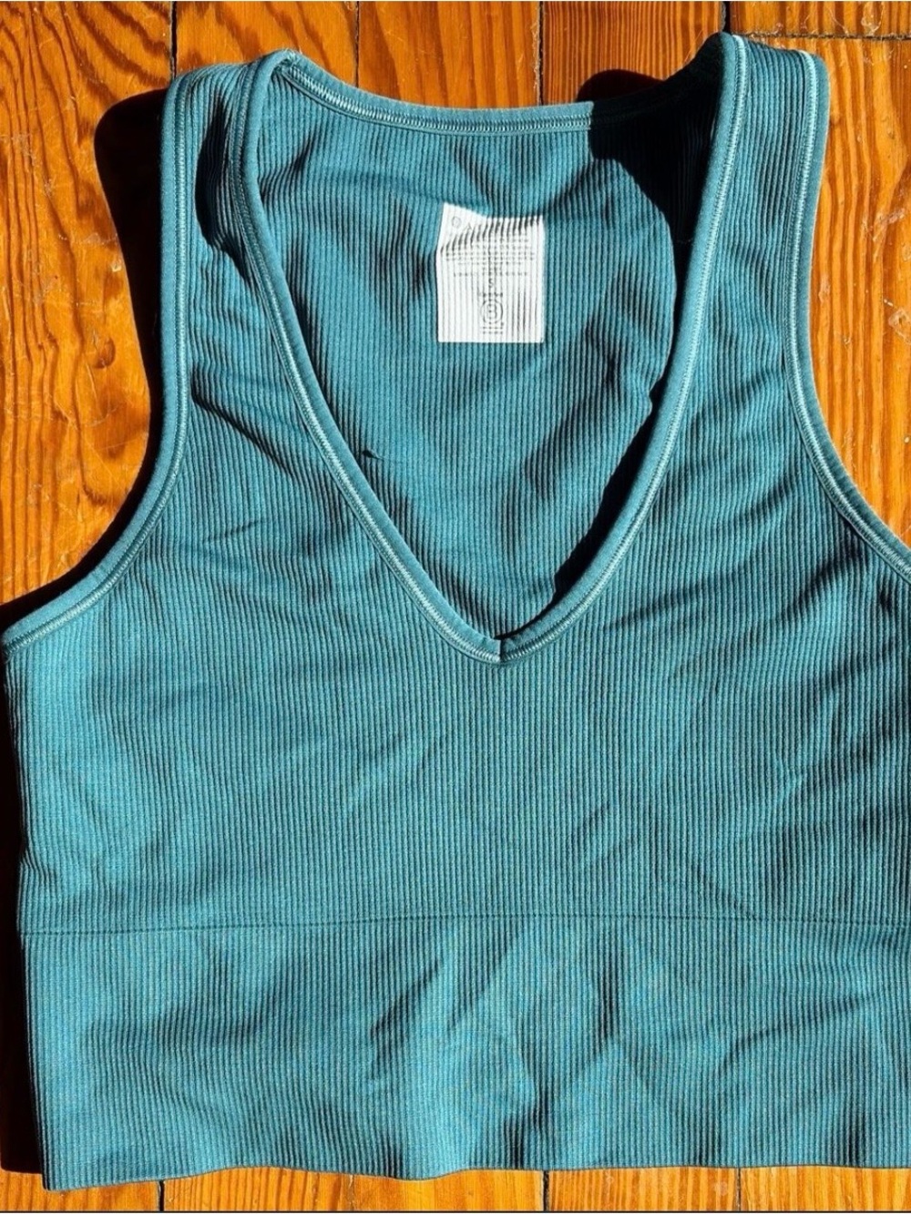 Set of two Athleta Aurora ribbed crop tank tops